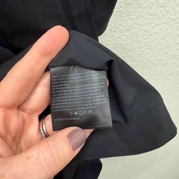 Lululemon Rain Rebel Black Full Zip Hooded Jacket Coat W4BDFS Womens size 2 - Picture 6 of 12